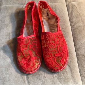 Red Espadrilles.